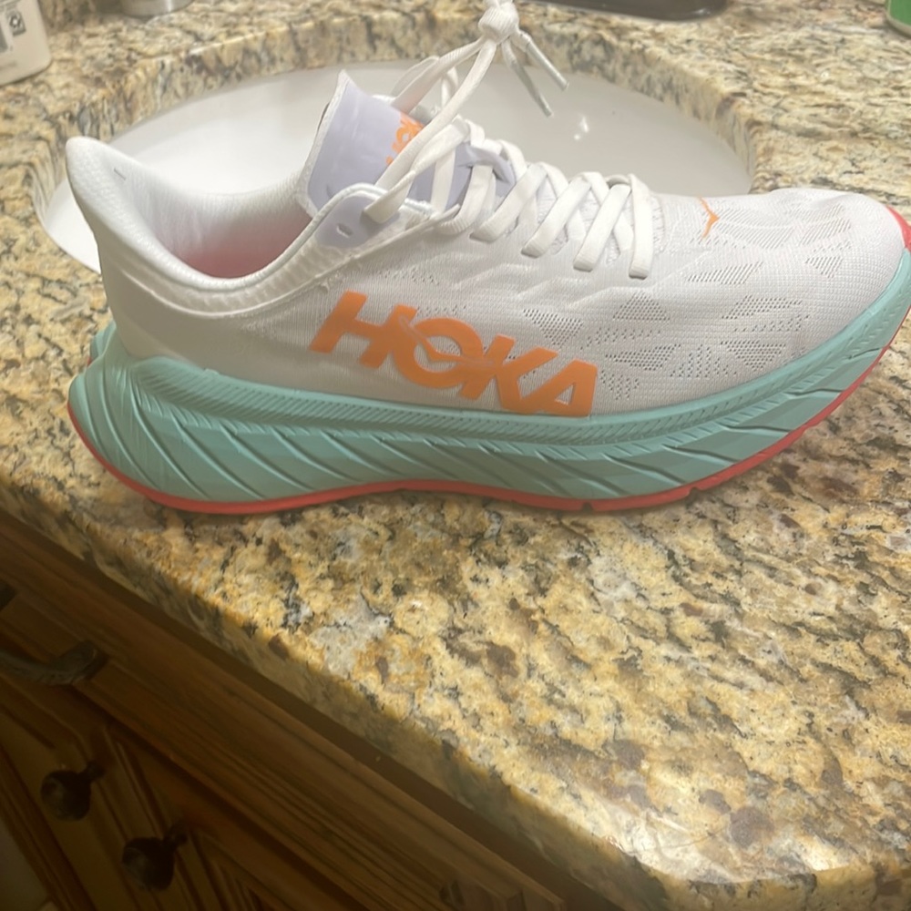 Size 8 men Hokas. Bought for husband , he only wore them twice